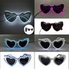 Led Heart Shaped Sunglasses For Women Men Party Fashion Decoratives Midnight Pink Frame