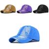 Solid Color Baseball Cap With Curved Brim Washed Cotton Sun Hat