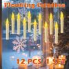 6/12PCS Christmas LED Flameless Candles Remote Control Floating Candles for Party Church Halloween Home Decoration