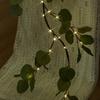 Lighted Artificial Greenery Twig Vine Garland 96 Fairy Lights 6FT Battery Operated Pre-lit Faux Olive/Eucalyptus Vine with Timer