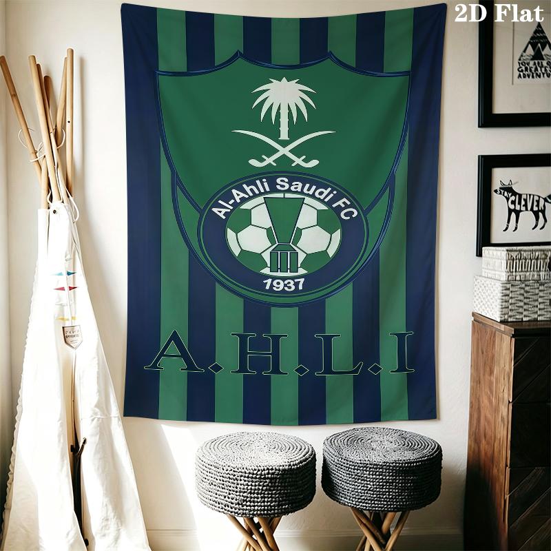 Al Ahli Wall Tapestry Aesthetic Wall Hanging Printed Fabric Blanket Decorative Tapestries for Bedroom Living Room Home Decor