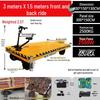 Electric Four-Wheel Hand Truck for Construction and Warehouse Hauling