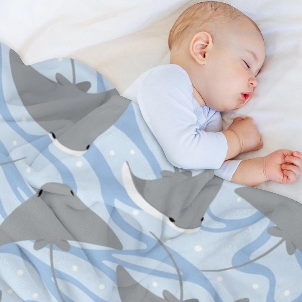 Stingrays - Cownose Ray - Sticker Pack Throw Blanket Cute Plaid Beach Decorative Throw Winter beds Blankets