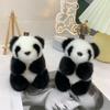 Hanging Panda Keychain Plush Pendant Decoration Fashionable Backpack Key Ring  for Traveling