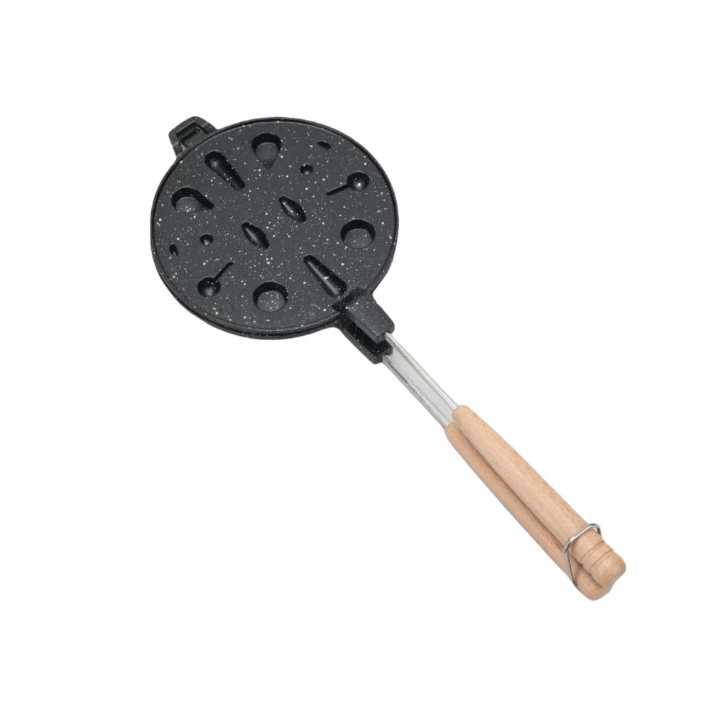 7/12/16 Holes Egg Tart Mold Long Handle Walnut Cookie Maker Mini Muffins Baking Mold Home Bakery
