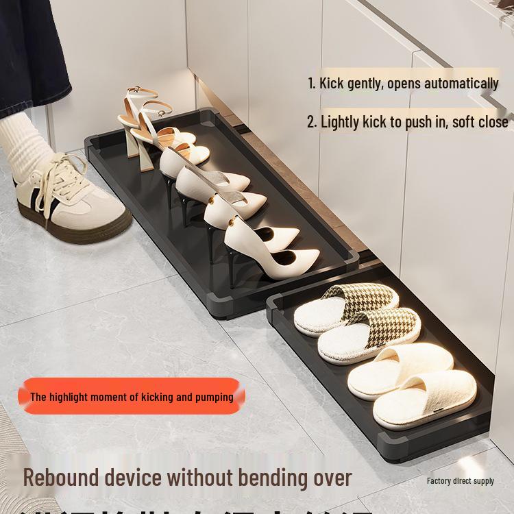 Шкаф для обуви с выдвижным ящиком и направляющими для прихожей