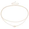European and American sexy bikini navel metal chain waist jewelry double geometric love pendant waist chain high sense