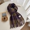 High-End Women's Plaid Scarf: Versatile Korean-Style Winter Snood & Shawl