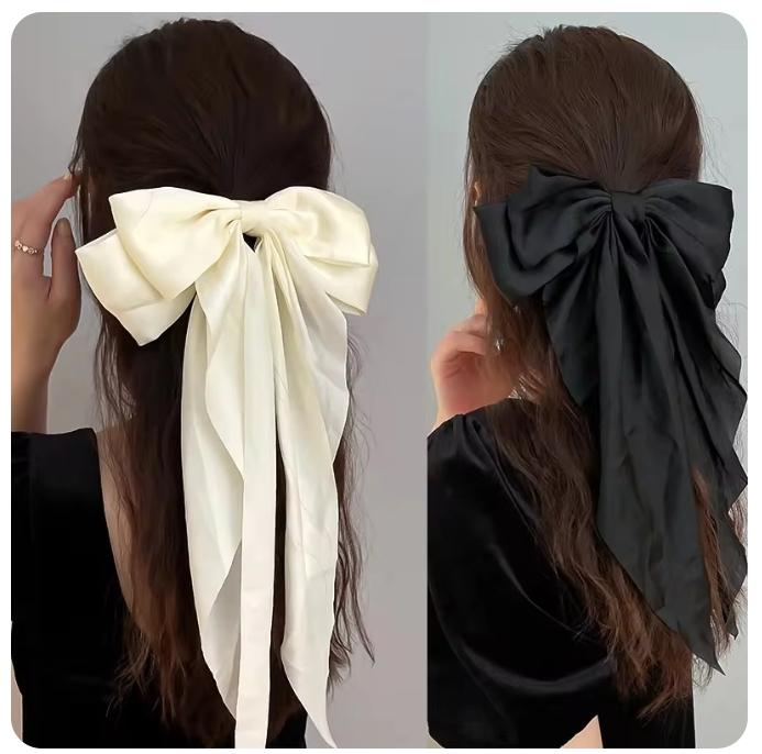 Модная большая заколка-бантик для волос, заколка-бант, милая заколка для волос, рождественское украшение, черная лента, заколка-бантик, заколки для девочек, аксессуары для волос, головные уборы для женщин