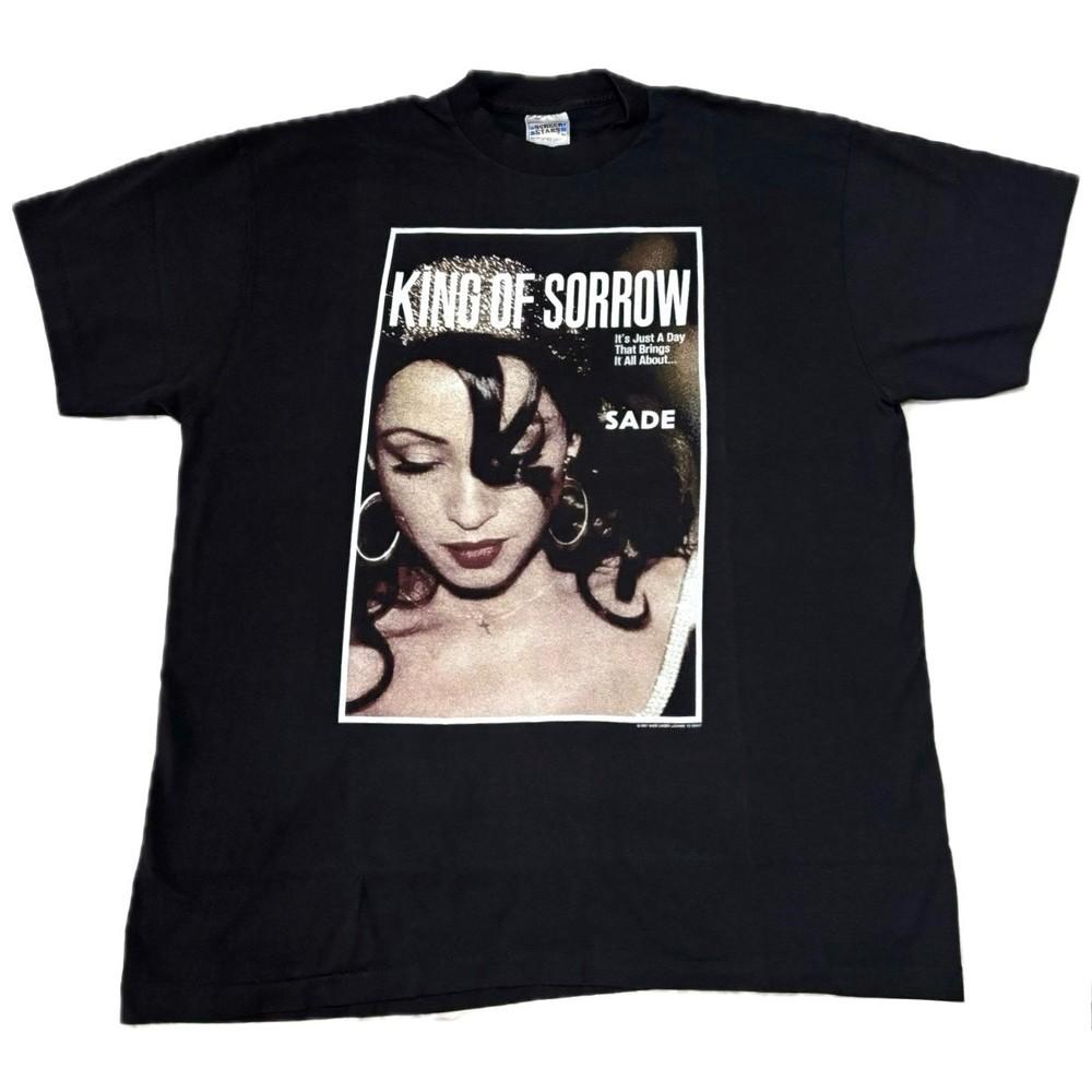 Винтажная футболка 2001 SADE King of Sorrow Тур Альбом 80-х Одинарная строчка РЕПРИНТ