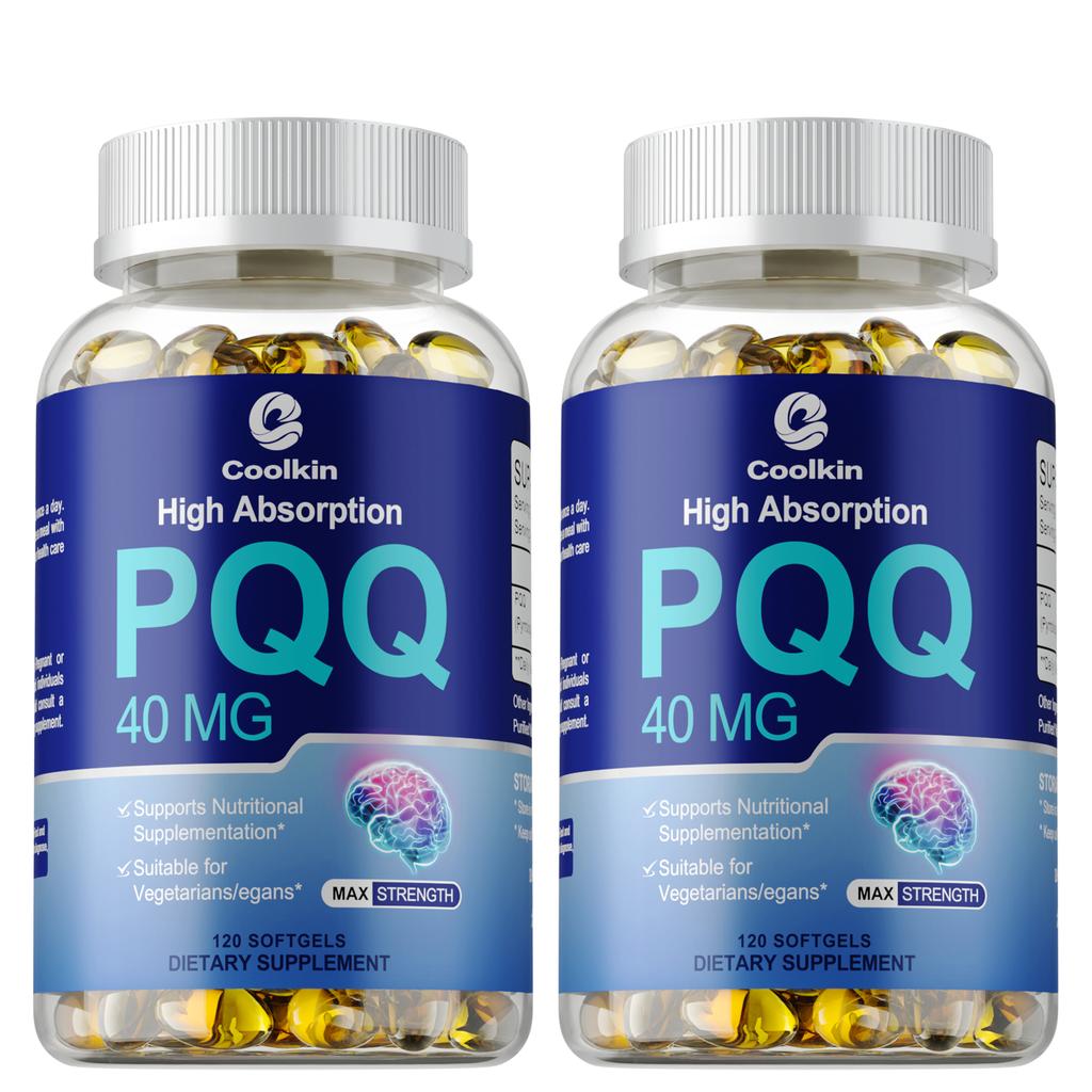 Coolkin Высокоабсорбирующие мягкие капсулы PQQ 40 мг - Пищевая добавка для поддержки, Ежедневное самочувствие