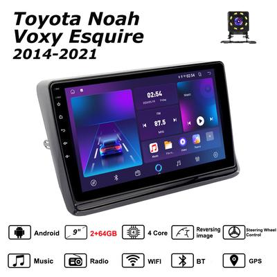 Автомобильная магнитола Android Car-Play для Toyota Noah Voxy Esquire 2014-2021 Мультимедийный плеер Головное устройство Стерео Навигация GPS BT WIFI, 2+64 ГБ