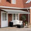 Electric Retractable Awning Anthracite and White 4 x 3 m