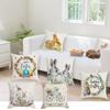 Happy Easter Bunny Eggs Sofa Pillow Case Cushion Cover Easter Decorations Easter Pillowcase