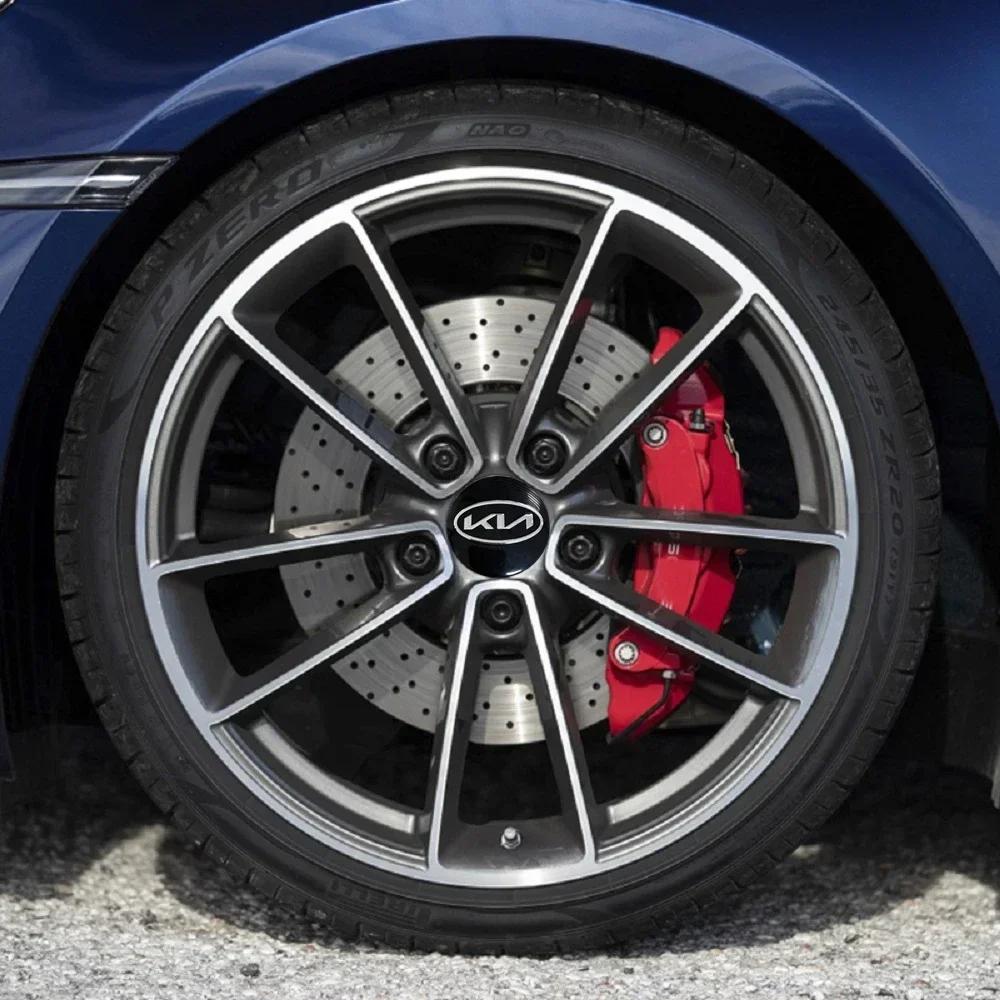 AAND1 4PCS 56MM Car Wheel Center Hub Sticker for KIA Sportage Rio K2 K3 Ceed KX3 K7 K5 Optima Cerato Proceed Venga Sedona Accessories