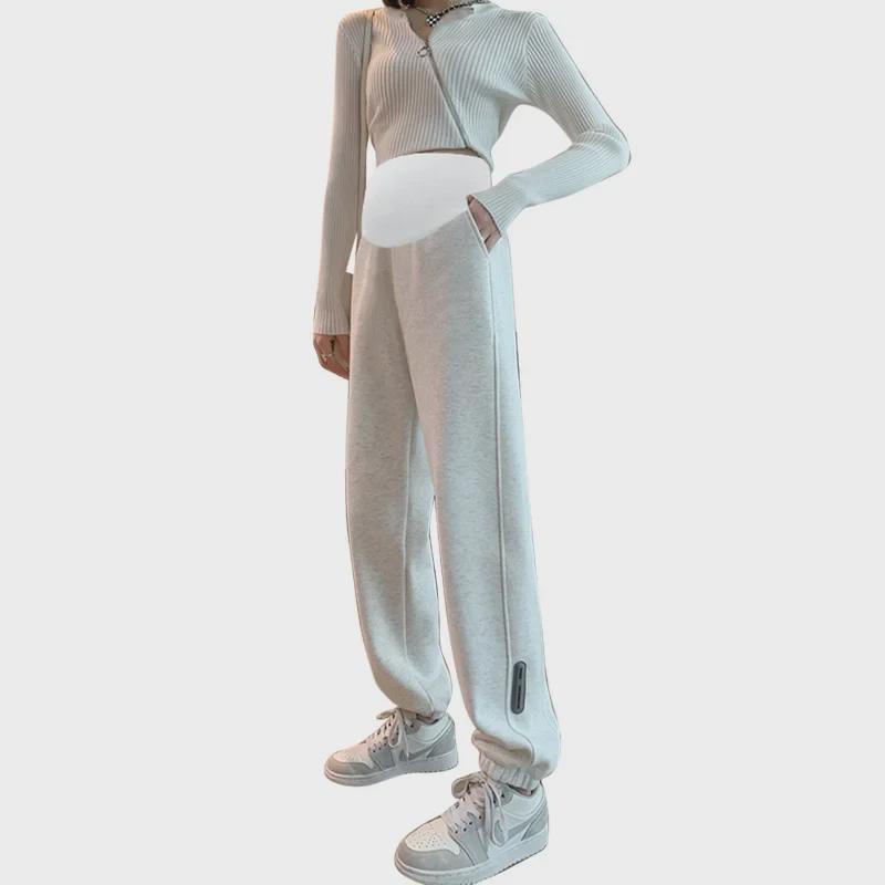 Мягкие леггинсы для беременных из овчины: Плотные, бархатные, поддерживающие живот спортивные брюки