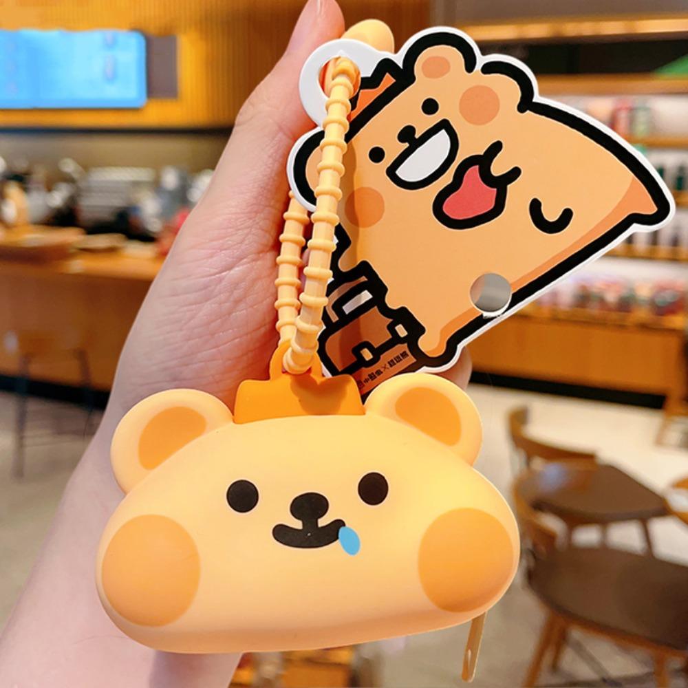 Wallet Mini Silicone Key Bag Key Case Cartoon Earphone Storage Bag Children Girl