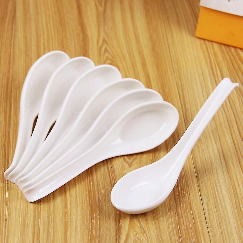 Soup Spoons,15pcs Japanese Style Spoons Creative Rice Spoons Chinese Asian Soup Spoons With Long Ha-hao