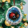 Acrylic Animal Hanging Ornament Blue Faux Crystal Hole Squirrel Ladybug Bird Koala Opossum Spider Christmas Tree Hanging 2D Flat Decoration