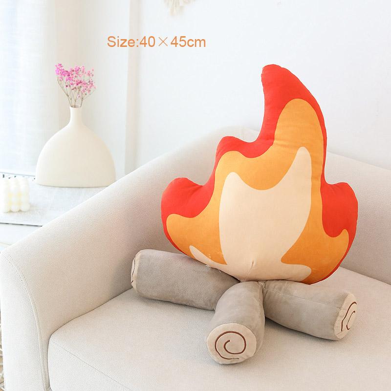 Creative 30/45cm Plush Pillow Bonfire Stuffed Toy Funny Home Decor Campfire Cushion Emulational Fire Soft Doll