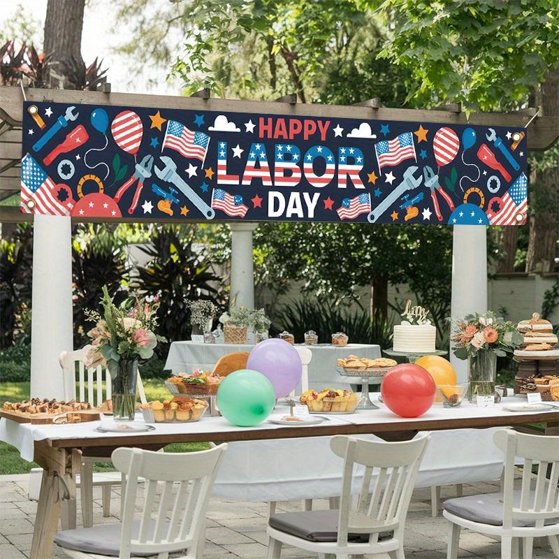 Happy Birthday Holiday Outdoor Banner 17x78in, Garden Fence Party Decor