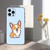 Мультяшная собака корги Милая Для iPhone 13,16,11,14,17,12,15,Plus,Pro Max,XS,X,XR,SE,Mini,8,7,Чехол для телефона Мягкий силикон Черный