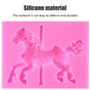 Силиконовая форма 3D Carousel Horse Chocolate Mold Fondant Form с антипригарным покрытием для украшения тортов