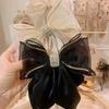 Элегантная французская черная заколка-бант для волос - Женский большой головной убор