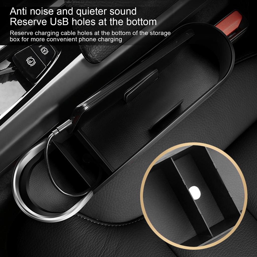 Leather Car Seat Organizer Multifunctional Auto Seat Gap Storage Box ABS Seat Seam Pockets Trunk Organizers Cup Holder