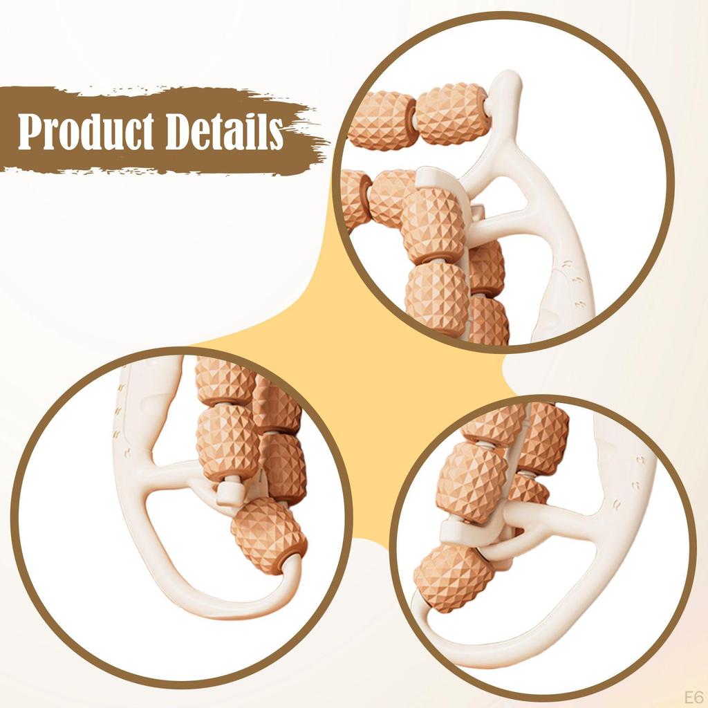 Massage Roller 23 Wheels Circular Leg Clamp Muscle Relaxer for Elbow Thighs Legs
