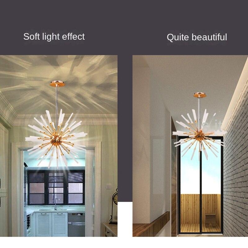 60 Headlights Dandelion Chandelier Lighting Pendant Lamp for Living Room Dining Room Home Decoration