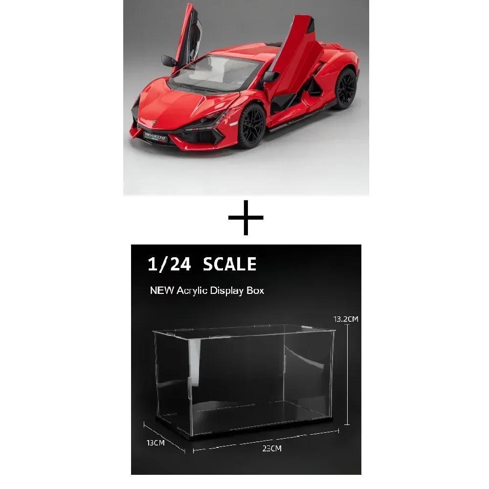 1:24 Revuelto Sports Car Toy Model Alloy Diecast Music Light Supercar Doors Opened Vehicle Models Collection Gifts for Boys