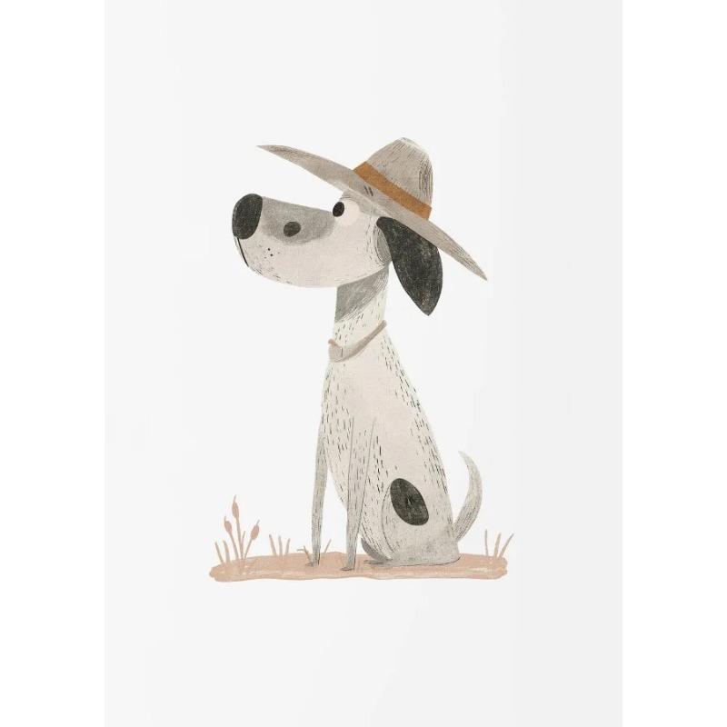 Cute Cartoon Animals Posters Giraffe Donkey Cattle Sheep Prints Canvas Printing Rustic Farmhouse Wall Art Picture for Home Decor