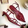 Fashion Women Sandal Summer New Fashion Narrow Band Ladies Gladiator Shoes Thin Low Heel Ankle Strap Dress Party Shoes