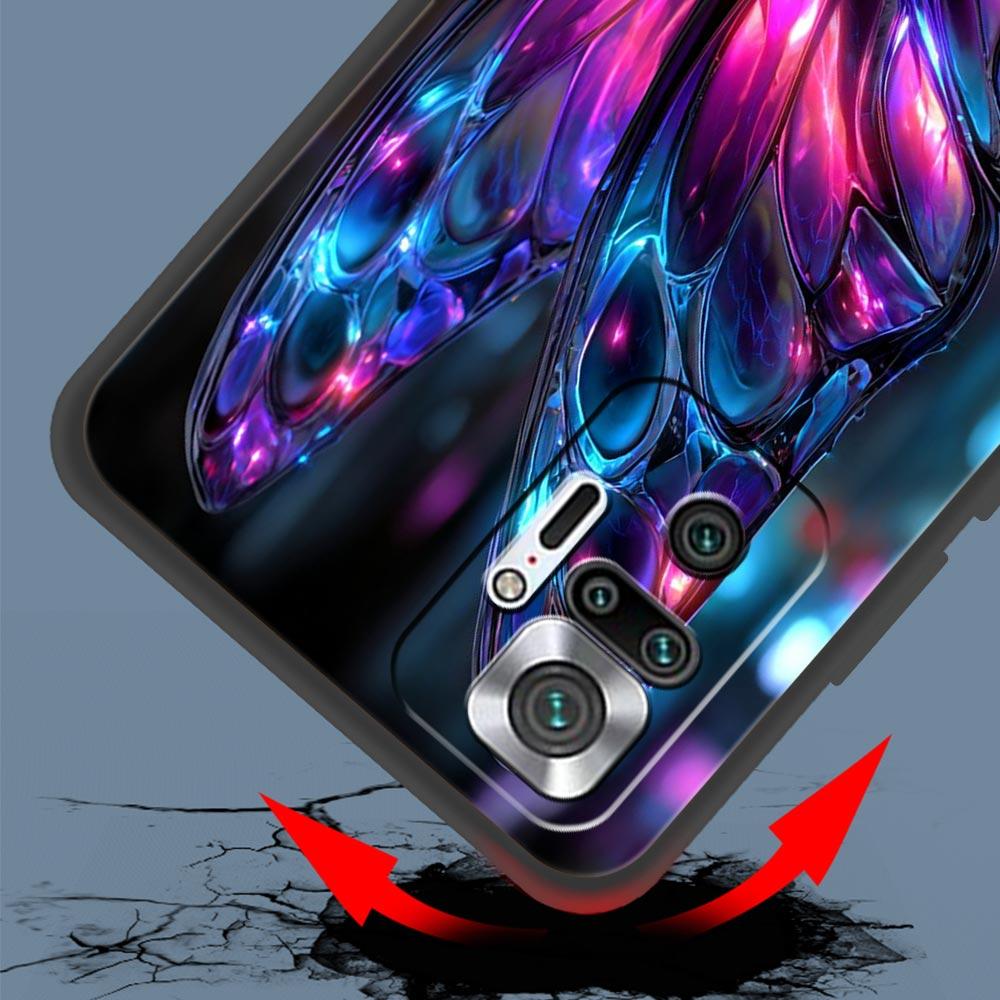 Арт Чехол-накладка Фиолетовая Бабочка для Redmi 14C 10C Note 15 14 13 12 10 11 K40 Pro Plus 5G Ударопрочный Мягкий ТПУ Корпус Fundas