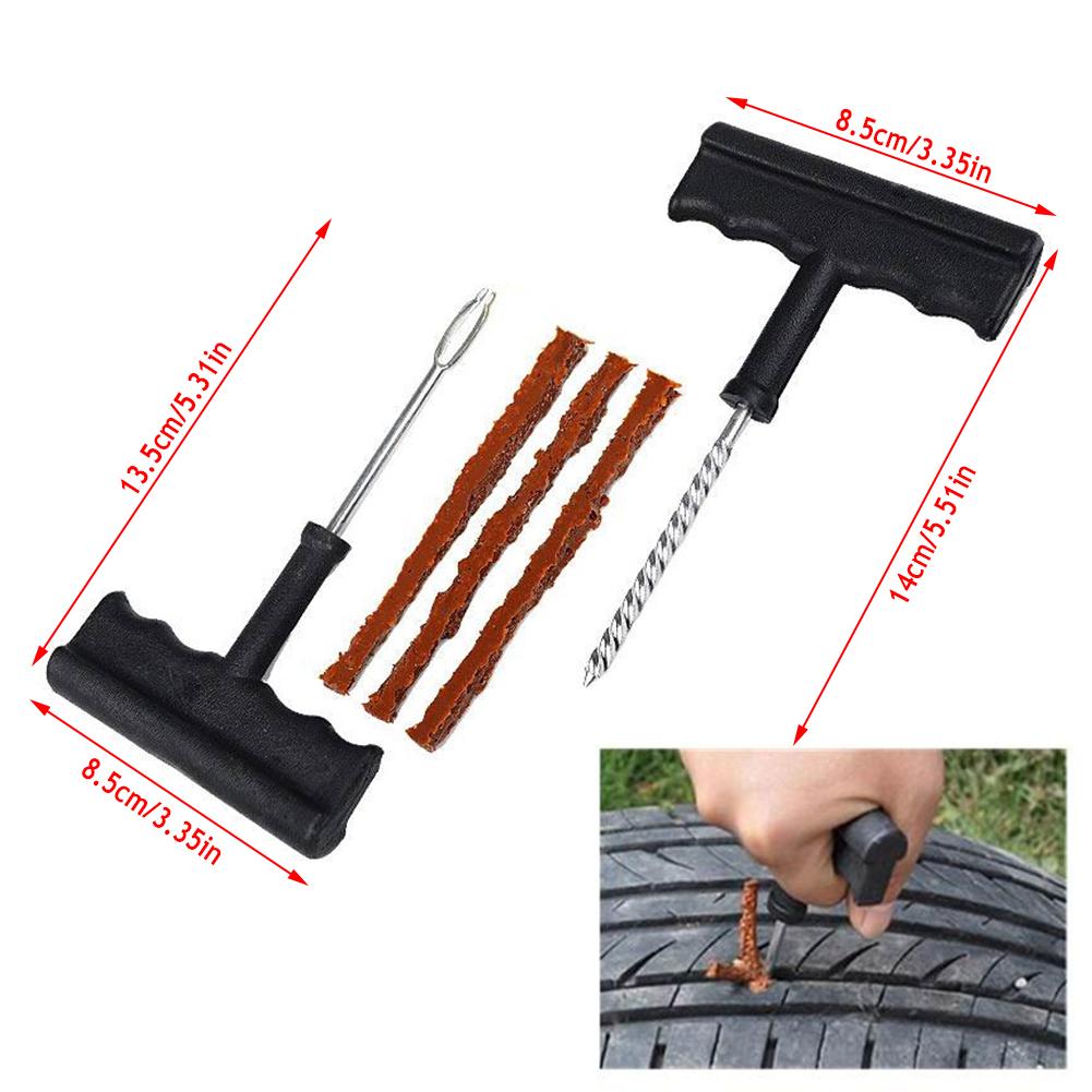 Набор инструментов для ремонта автомобильных шин с клеевыми резиновыми полосками, набор инструментов для быстрого ремонта проколов бескамерных шин мотоциклов и велосипедов