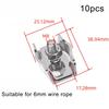 10 шт. 304 нержавеющая сталь зажимы для троса одинарный зажим головка зажим для троса тормозной магистрали зажим для троса провод крепеж