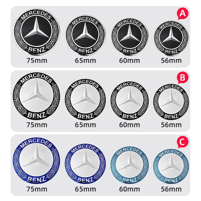 56мм 60мм 65мм 75мм Эмблема-наклейка на колпак ступицы колеса для Mercedes Benz W204 W205 W212 W213 W221 W177 W246 GLA GLC CLA A