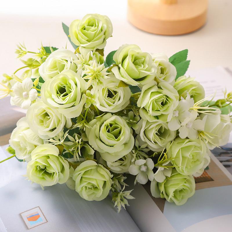 2PCS Artificial flower bouquets, artificial roses, wedding flowers, handmade flowers, artificial flower decorations, artificial flower ornaments.