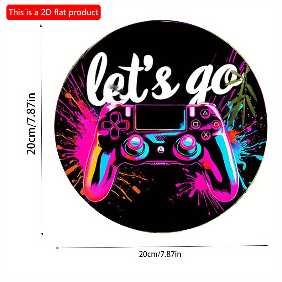 2d Flat 20*20cm Circular Wooden Sign Measuring Featuring Vivid Rural Design Related To The Game, for Decorating Homes, Garages, Restaurants, or Cafes.