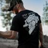 Til Valhalla Хлопковая футболка American Beard Warrior Tactical Skull Футболка унисекс с коротким рукавом и круглым вырезом Повседневная мужская футболка