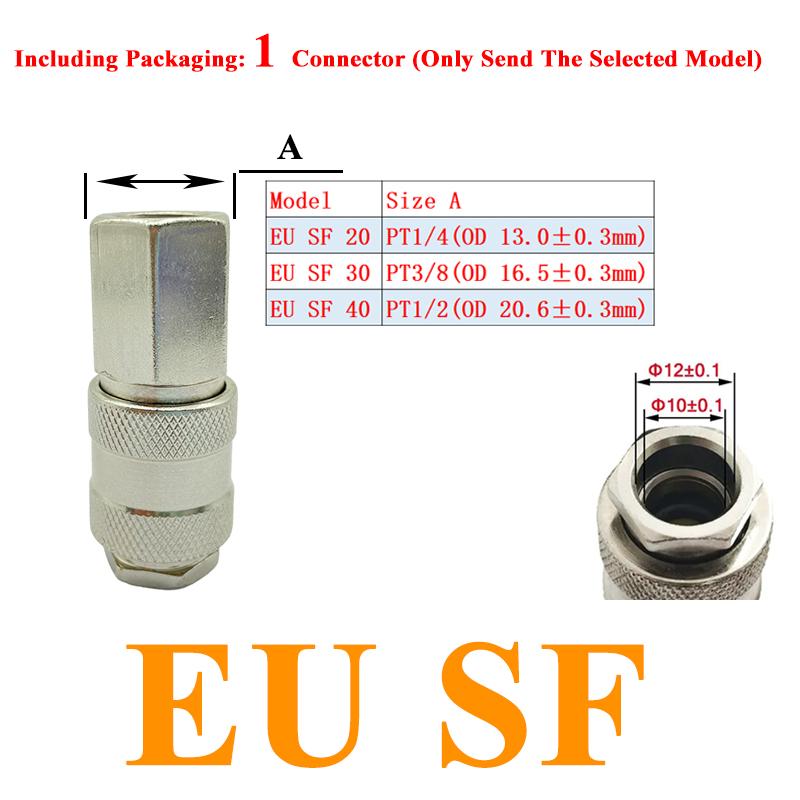 EU Air Hose Fittings Coupling Compressor Accessories Quick Release Fitting European standard Pneumatic Connector Rapidities
