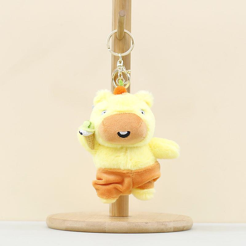 Toy Capybara Plush Cartoon Doll Backpack Pendant Keychain Children Gift Holiday