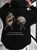 Letter Pattern Print Fashion Hooded Sweatshirt Casual Comfortable Sports Drawstring Hoodie Suitable for Autumn And Winter Wear Spo