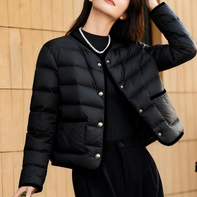 Thin down jacket women's light and thin new duck down short winter down jacket Pinghu