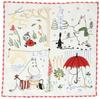 Marushin Moomin Hand Sky Fully 1405012300 Towel, 25x25cm, Pattern, Embroidered,