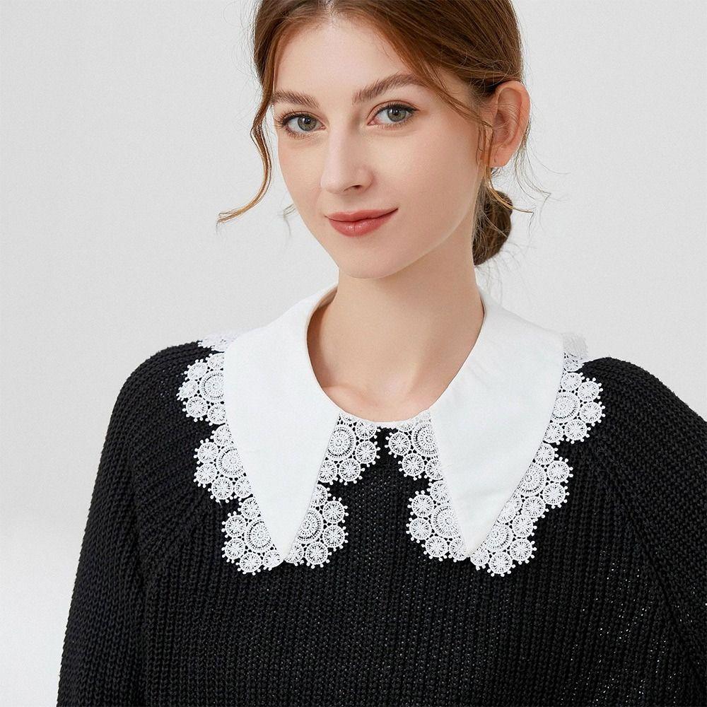 Модная хлопковая рубашка с фальшивым воротником, классическая съемная блузка с фальшивым воротником, винтажная женская лацкан