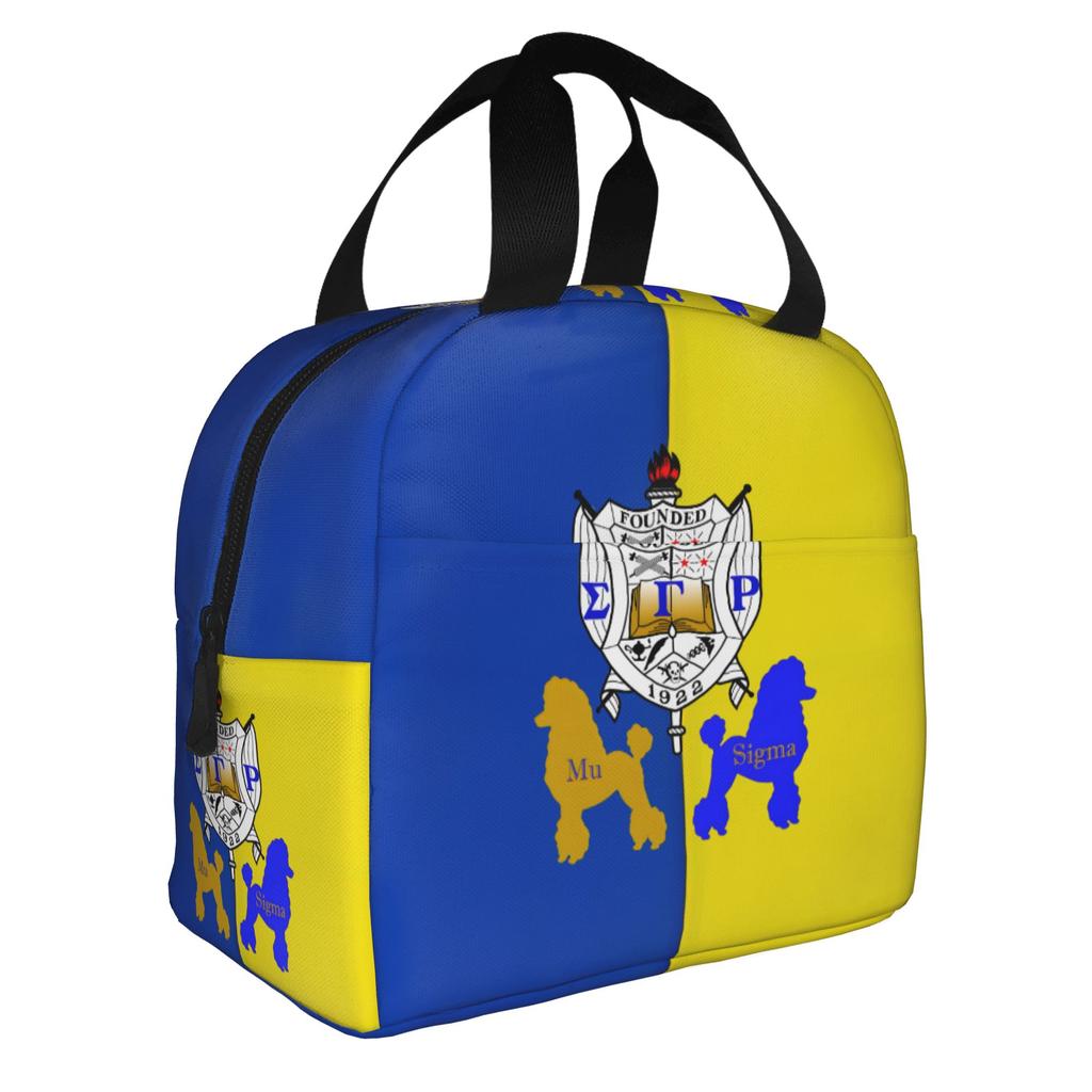SGRHO1922 Sigma Gamma Rho Insulated Lunch Bag for School Office African American Sorority Portable Cooler Thermal Bento Box