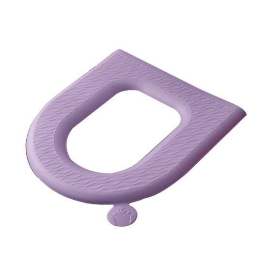 Подушка для сиденья унитаза с мягкой на ощупь поверхностью, водонепроницаемая EVA, портативный коврик для унитаза, моющийся, с ручкой, гигиеничная подушка для сиденья унитаза