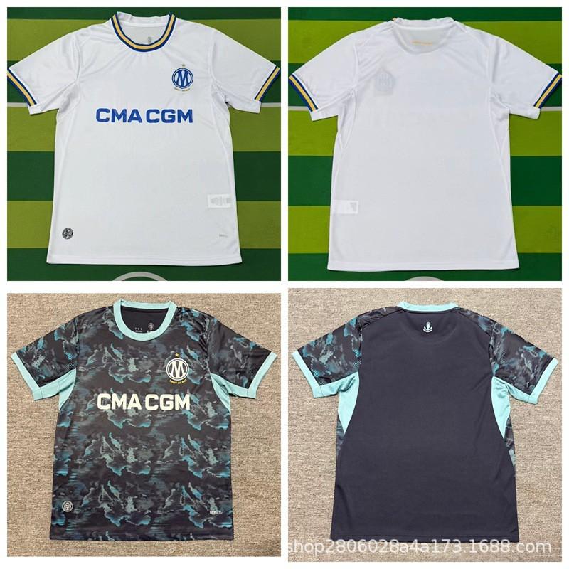 Marseille 2026-2027 Home Away Soccer Jersey Fan Version Training Match Kit Men Adult Sportswear